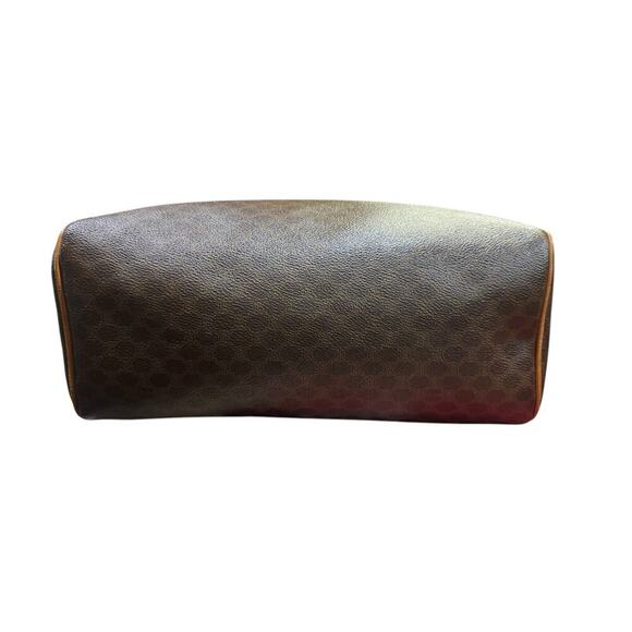 VTG Celine Macadam Boston Bag Brown Coated Canvas Leather Satchel w AUTH COA - Picture 6 of 16